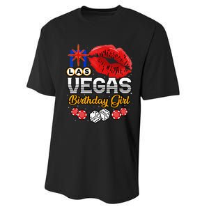 Las Vegas Birthday Girl Casino Trip Party Performance Sprint T-Shirt