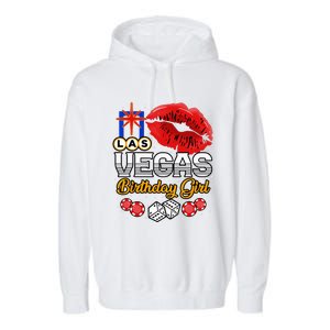 Las Vegas Birthday Girl Casino Trip Party Garment-Dyed Fleece Hoodie