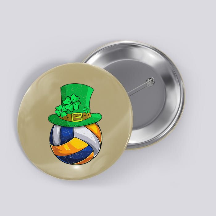 Leprechaun Volleyball Ball Net Shamrocks Saint PatrickS Day Button