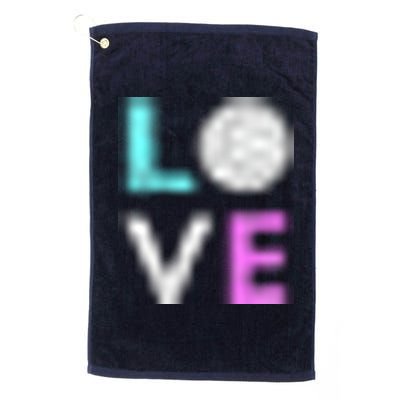 Love Volleyball Best Fun Birthday Gift Platinum Collection Golf Towel