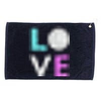 Love Volleyball Best Fun Birthday Gift Grommeted Golf Towel