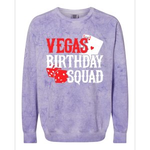 Las Vegas Birthday - Party in Vegas - Vegas Birthday Squad Colorblast Crewneck Sweatshirt