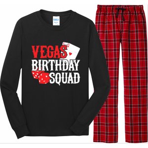 Las Vegas Birthday - Party in Vegas - Vegas Birthday Squad Long Sleeve Pajama Set