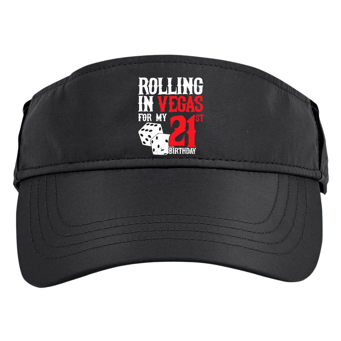 Las Vegas Birthday Party - Rolling in Vegas - 21st Birthday Adult Drive Performance Visor