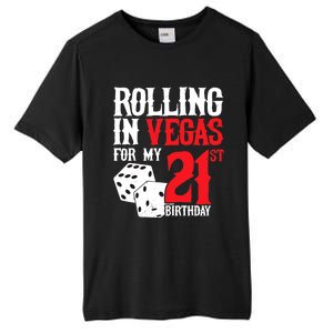 Las Vegas Birthday Party - Rolling in Vegas - 21st Birthday Tall Fusion ChromaSoft Performance T-Shirt