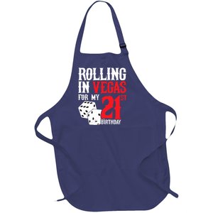 Las Vegas Birthday Party - Rolling in Vegas - 21st Birthday Full-Length Apron With Pockets