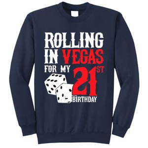 Las Vegas Birthday Party - Rolling in Vegas - 21st Birthday Sweatshirt