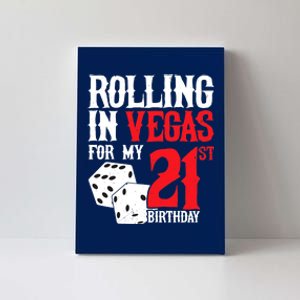 Las Vegas Birthday Party - Rolling in Vegas - 21st Birthday Canvas