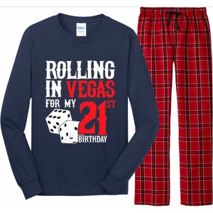 Las Vegas Birthday Party - Rolling in Vegas - 21st Birthday Long Sleeve Pajama Set