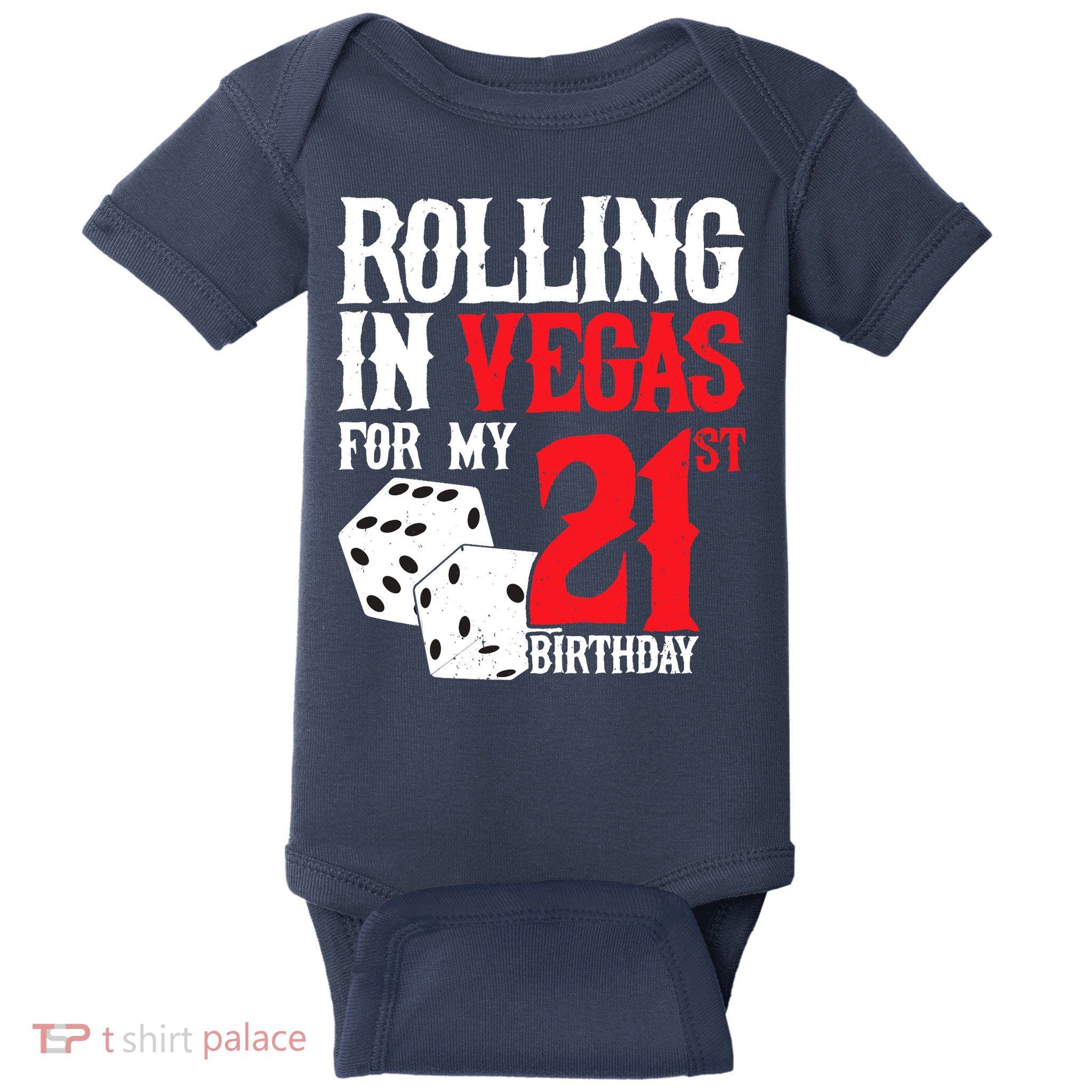 Las Vegas Birthday Party - Rolling in Vegas - 21st Birthday Baby Bodysuit