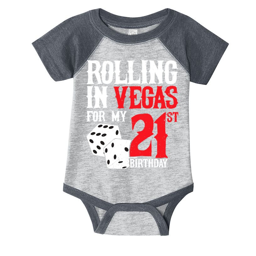 Las Vegas Birthday Party - Rolling in Vegas - 21st Birthday Infant Baby Jersey Bodysuit