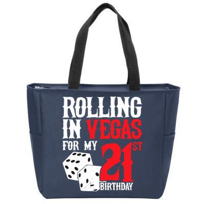 Las Vegas Birthday Party - Rolling in Vegas - 21st Birthday Zip Tote Bag