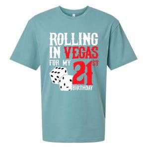 Las Vegas Birthday Party - Rolling in Vegas - 21st Birthday Sueded Cloud Jersey T-Shirt