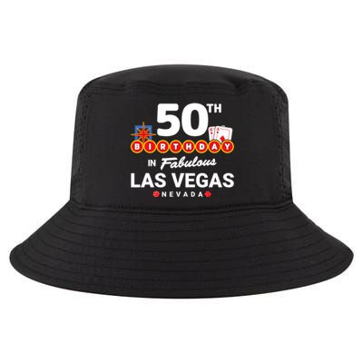 Las Vegas Birthday Party - 50th Birthday - Vegas Birthday Cool Comfort Performance Bucket Hat