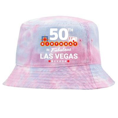 Las Vegas Birthday Party - 50th Birthday - Vegas Birthday Tie-Dyed Bucket Hat