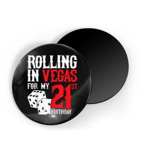 Las Vegas Birthday Party Rolling In Vegas 21st Birthday Magnet