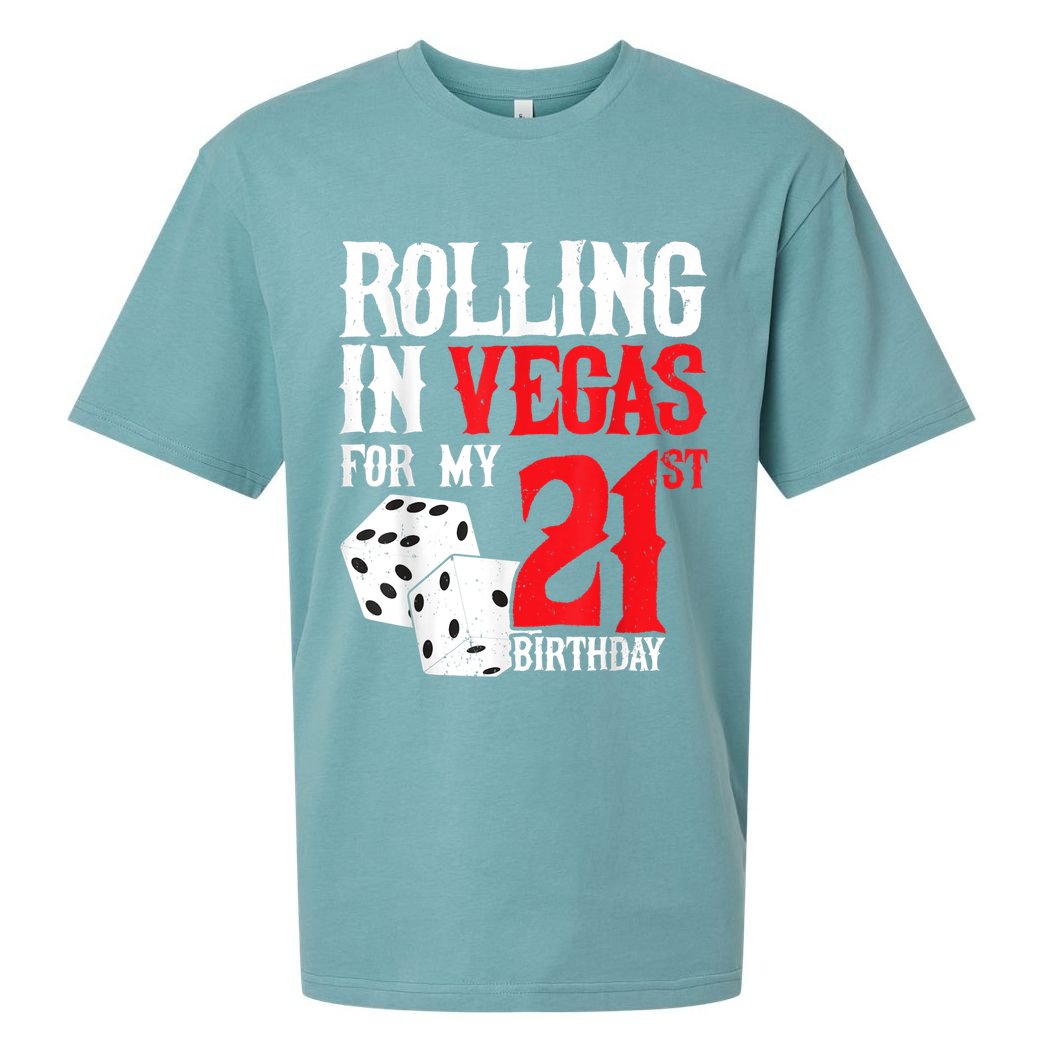 Las Vegas Birthday Party Rolling In Vegas 21st Birthday Sueded Cloud Jersey T-Shirt