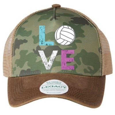 Love Volleyball Best Fun Birthday Gift Legacy Tie Dye Trucker Hat