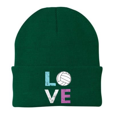 Love Volleyball Best Fun Birthday Gift Knit Cap Winter Beanie