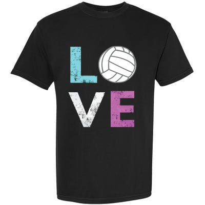 Love Volleyball Best Fun Birthday Gift Garment-Dyed Heavyweight T-Shirt