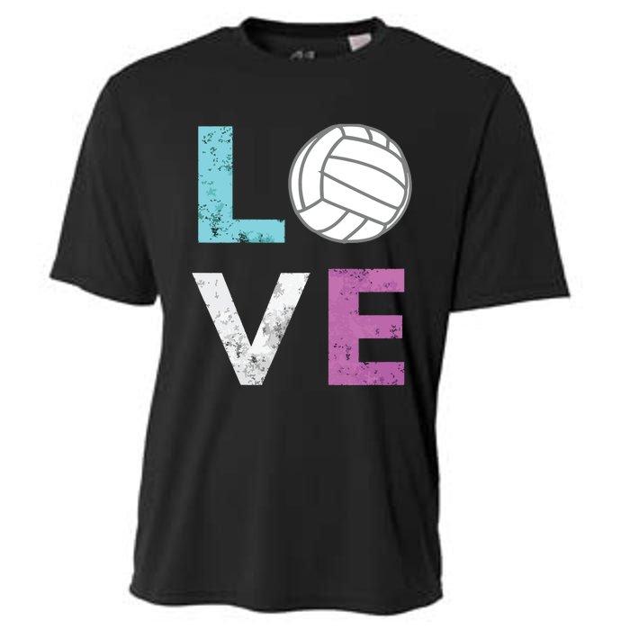 Love Volleyball Best Fun Birthday Gift Cooling Performance Crew T-Shirt