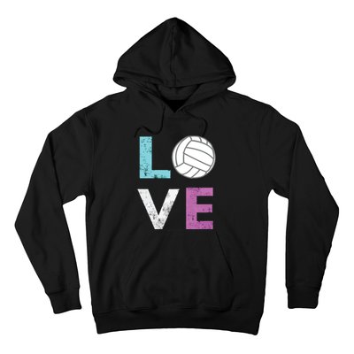 Love Volleyball Best Fun Birthday Gift Hoodie