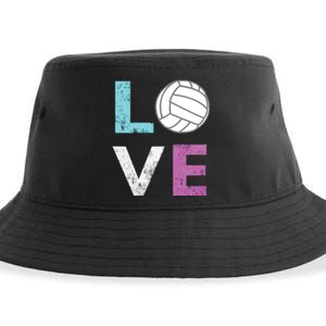 Love Volleyball Best Fun Birthday Gift Sustainable Bucket Hat