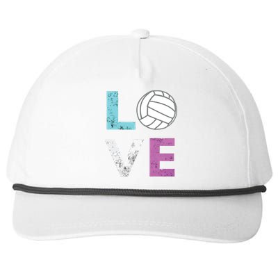 Love Volleyball Best Fun Birthday Gift Snapback Five-Panel Rope Hat