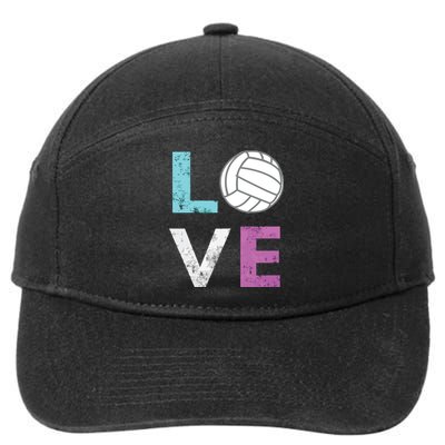 Love Volleyball Best Fun Birthday Gift 7-Panel Snapback Hat