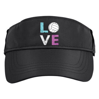 Love Volleyball Best Fun Birthday Gift Adult Drive Performance Visor