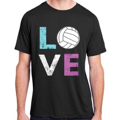 Love Volleyball Best Fun Birthday Gift Adult ChromaSoft Performance T-Shirt