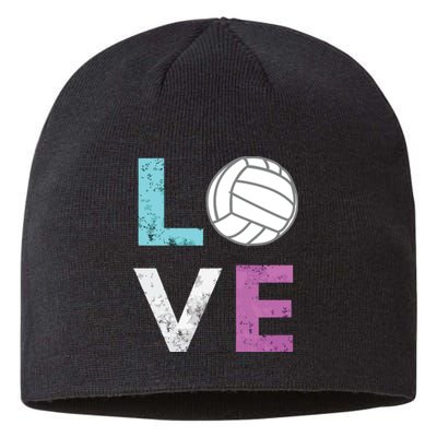 Love Volleyball Best Fun Birthday Gift Sustainable Beanie