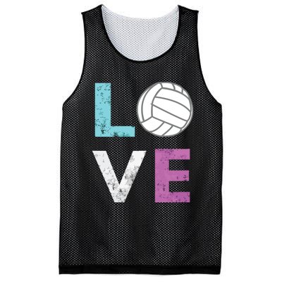 Love Volleyball Best Fun Birthday Gift Mesh Reversible Basketball Jersey Tank