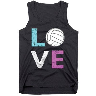 Love Volleyball Best Fun Birthday Gift Tank Top