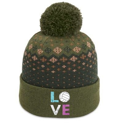 Love Volleyball Best Fun Birthday Gift The Baniff Cuffed Pom Beanie