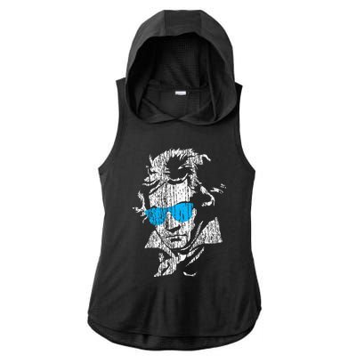 L.U.D.W.I.G Van Beethoven Classical Music Composer Ladies PosiCharge Tri-Blend Wicking Draft Hoodie Tank