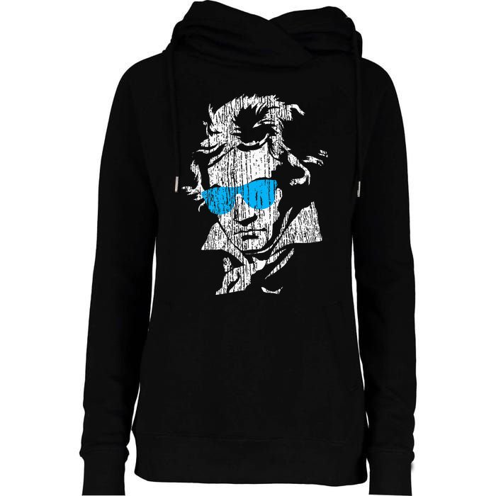 L.U.D.W.I.G Van Beethoven Classical Music Composer Womens Funnel Neck Pullover Hood