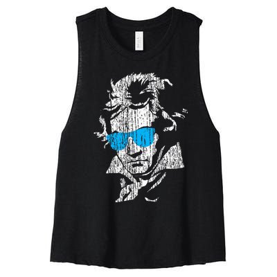 L.U.D.W.I.G Van Beethoven Classical Music Composer Women's Racerback Cropped Tank