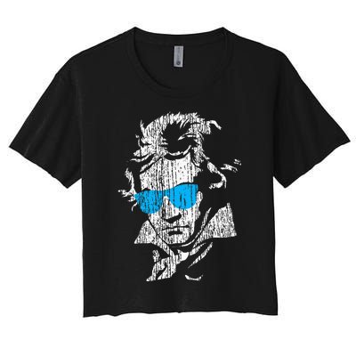 L.U.D.W.I.G Van Beethoven Classical Music Composer Women's Crop Top Tee