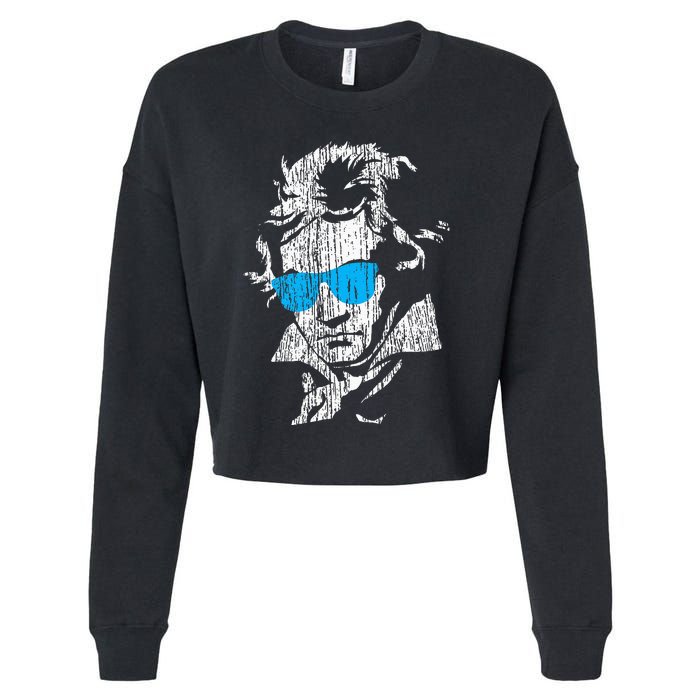 L.U.D.W.I.G Van Beethoven Classical Music Composer Cropped Pullover Crew