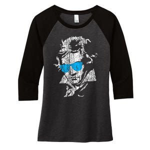 L.U.D.W.I.G Van Beethoven Classical Music Composer Women's Tri-Blend 3/4-Sleeve Raglan Shirt