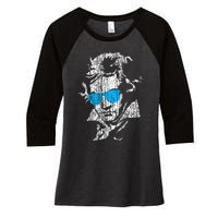 L.U.D.W.I.G Van Beethoven Classical Music Composer Women's Tri-Blend 3/4-Sleeve Raglan Shirt