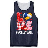 Love Volleyball Ball Heart Shape Red Plaid ValentineS Day Mesh Reversible Basketball Jersey Tank