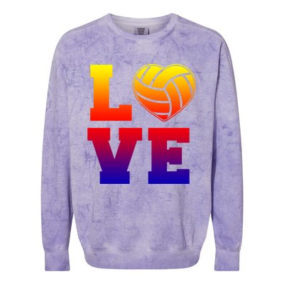 Love Volleyball Cute Gift Colorblast Crewneck Sweatshirt