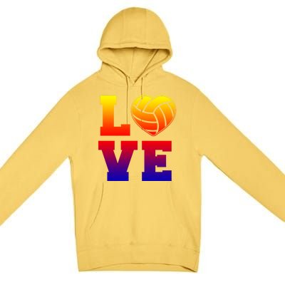 Love Volleyball Cute Gift Premium Pullover Hoodie