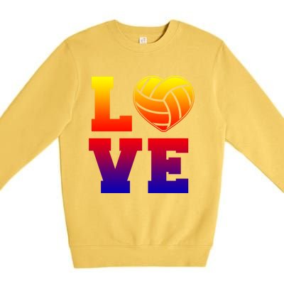 Love Volleyball Cute Gift Premium Crewneck Sweatshirt