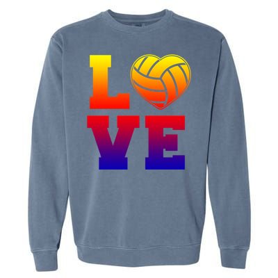 Love Volleyball Cute Gift Garment-Dyed Sweatshirt