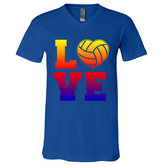 Love Volleyball Cute Gift V-Neck T-Shirt