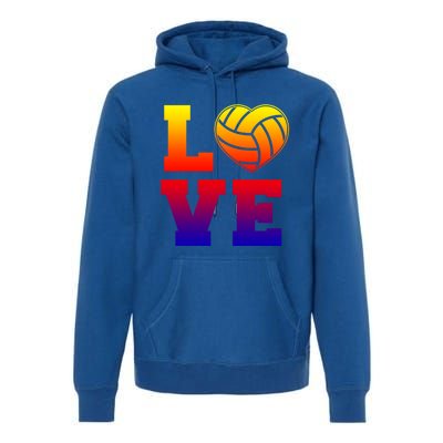 Love Volleyball Cute Gift Premium Hoodie