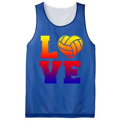 Love Volleyball Cute Gift Mesh Reversible Basketball Jersey Tank